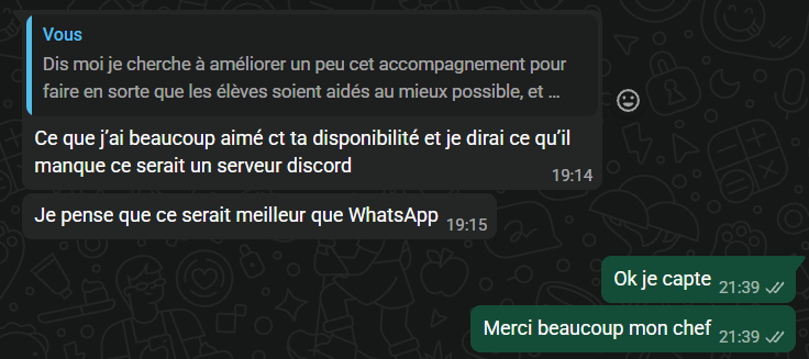 Témoignage d'élève accompagné par Self-Made Maths 11